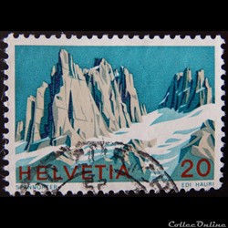 Suisse 00906 Spannörter 20cts de 1972