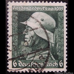 Allemagne Reich 00528 jour en mémoire des soldats 6pf de 1935