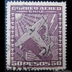 Chili PA0049 avion 50p de 1934