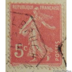 00278B Semeuse fond plein 5c rose de 1932