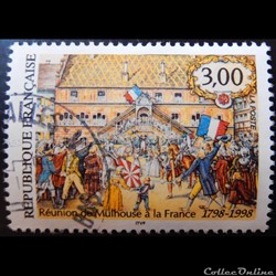 03142 Réunion de Mulhouse à la France 1798-1998 3F