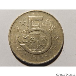 Tchécoslovaquie, 5 korun de 1978