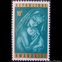 Rwanda 00128 Marie et Jésus 10c de 1965