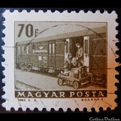 Hongrie 01561 wagon postal 70f de 1963