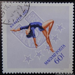 Hongrie 01757 gymnastique 60f de 1965