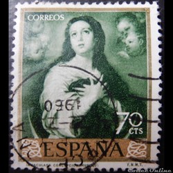 Espagne 00958 peinture de Bartolomé Esteban Murillo 70c de 1960
