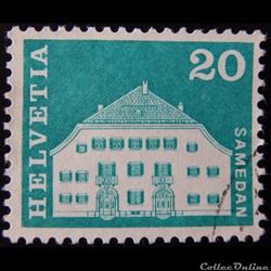 Suisse 00818 Planta House, Samedan 20cts de 1968