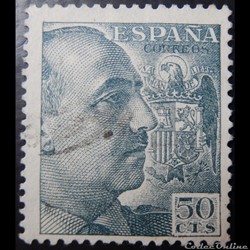 Espagne 00791 général Francisco Franco 50c de 1952