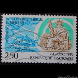 02808 IXème conférence Cours Constitutionnelles Européennes Protection Droits de l'Homme 2F50