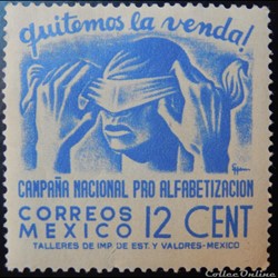 Mexique 00598 enlevons le bandage 12c de 1945