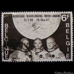 Belgique 01508 premiers hommes sur la lune 6F de 1969