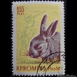 Roumanie 01788 Lapin 1.55 Lei de 1961