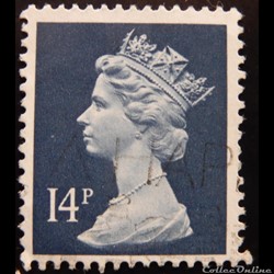 Royaume-Uni 01328 reine Elisabeth II 14p de 1988