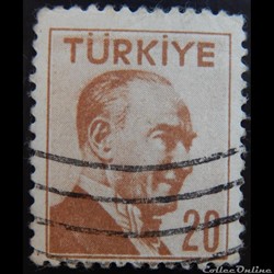 Turquie 01306 Kemal Ataturk 20 Kurus de 1956