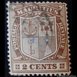 Maurice (île) 00132 armoirie 2cts de 1910