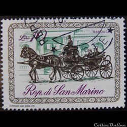 Saint-Marin 00737 coché 10L de 1969