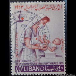 Liban PA0287 infirmière et bébé 40p de 1963