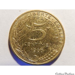 5 centimes Marianne 1996 4 plis