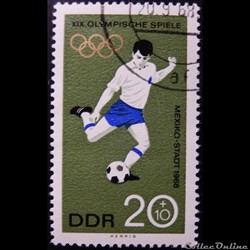 Allemagne RDA 01102 JO de Mexico 20+10pf de 1968