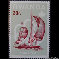Rwanda 00713 21ème olympiade de voile de Montréal 20c de 1976
