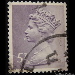 Royaume-Uni 00613 reine Elisabeth II 5p de 1971