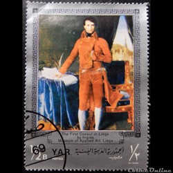 Yemen ? peinture 1er consul à Liège d'Ingres 1/2B de ?