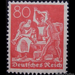 Allemagne Reich 00169 forgerons 80pf de 1922