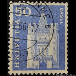 Suisse 00651A Porte Spalen de Bâle 50cts de 1960