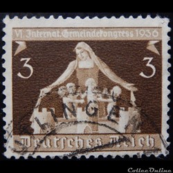 Allemagne Reich 00573 congrès communautaire international 3pf de 1936