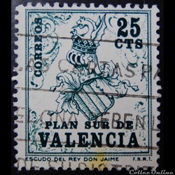 Espagne 01148 Plan sur de Valencia 25cts de 1963