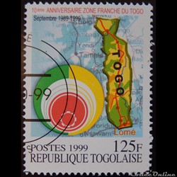 Togo 01688CA carte du Togo 125F de 1999