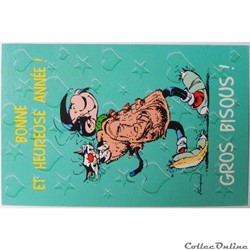 CP Bonne et heureuse Année, Gaston Lagaffe