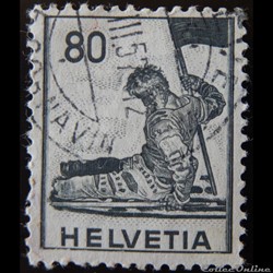 Suisse 00361 Porteur du drapeau 80cts de 1941