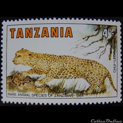 Tanzanie 00256 Léopard de 1985 4 TSh