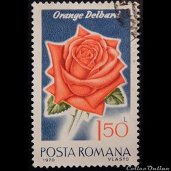 Roumanie 02557 rose Delbard orange 1.50 Lei de 1970
