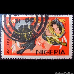 Nigeria 00180 Tisserin gendarme 2d de 1966