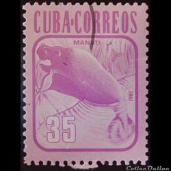 Cuba 02320 Lamantin des Caraïbes 35c de 1981