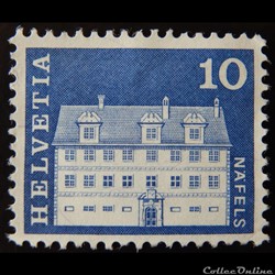 Suisse 00816 le palais Freuler, Näfels 10cts de 1968