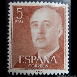 Espagne 00867 général Francisco Franco 5Ptas de 1955