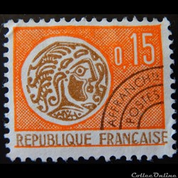 PO0124 Monnaie Gauloise préoblitéré 0.15F