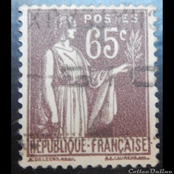 00284 Type Paix 1ère série 65c violet brun