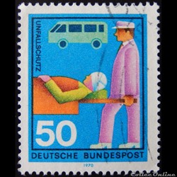 Allemagne RFA 00499 ambulancier 50pf de 1970