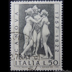 Italie 01110 Antonio Canova 50 lires de 1972