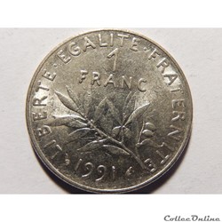 1 franc semeuse 1991
