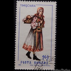 Roumanie 02444 costume folklorique Timisoara 1.60 Lei de 1969