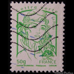 04775 Marianne de Chiappa et Kavena lettre verte 50g