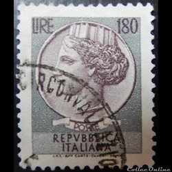 Italie 01008A pièce de Syracuse 180 lires de 1971
