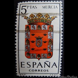 Espagne 01253 armoiries de Murcia 5Ptas de 1964