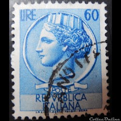 Italie 00654 pièce de Syracuse 60 lires de 1953