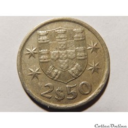 Portugal, 2.5 escudos de 1976